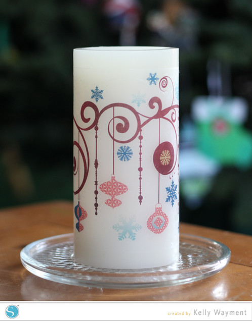 Silhouette Tattoo Paper on Candles | Finding Time To Create #silhouettedesignteam