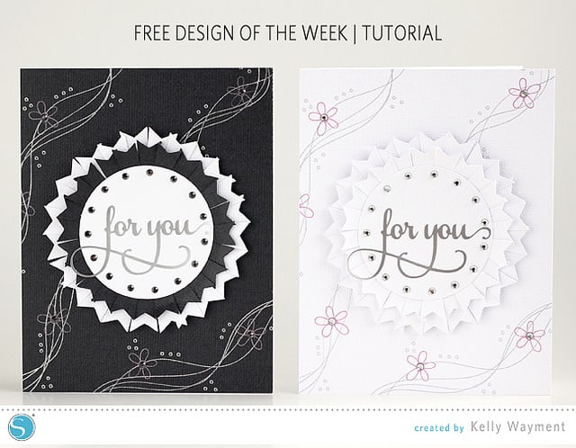 Sketched Cards with Silhouette Free Design