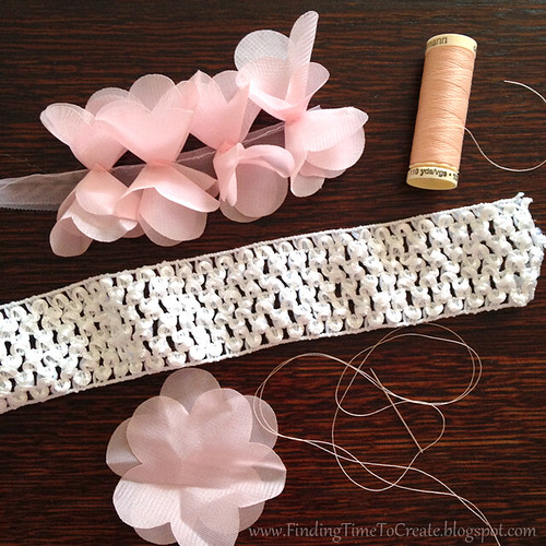 Baby headband fabric flower