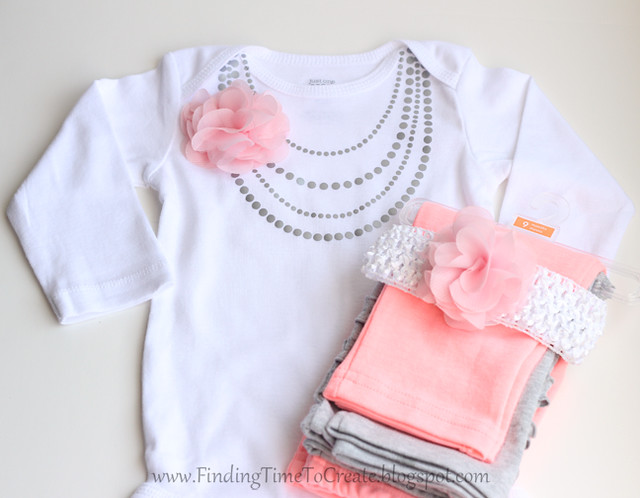 Baby necklace onesie 1
