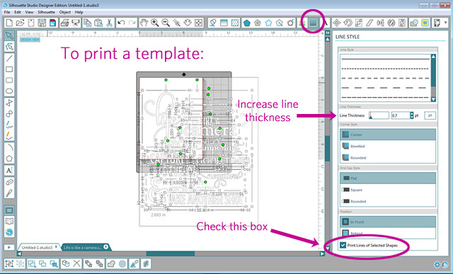 Print Lines of Selected Shapes