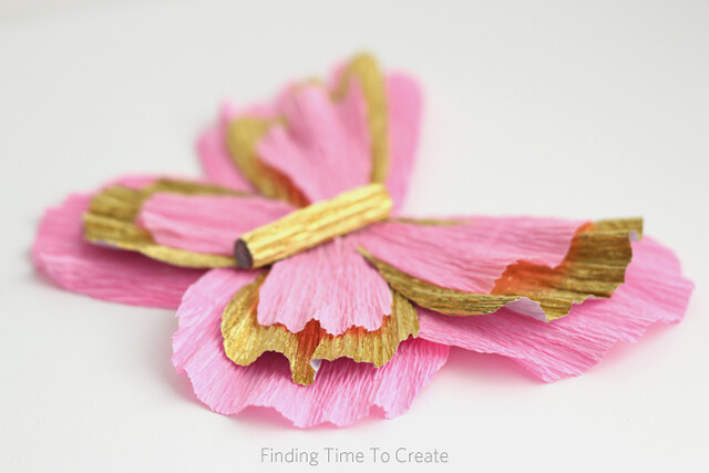 Italian Crepe Paper butterfly - detail