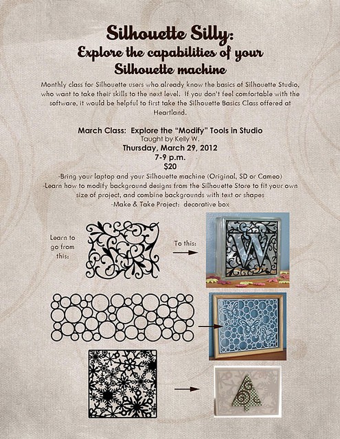 Silhoutte Silly Class at Heartland Paper