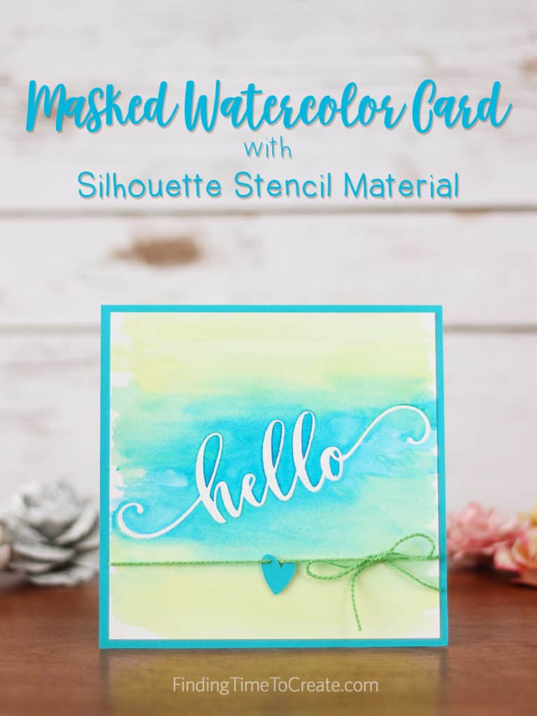 Masked Watercolor Card by Kelly Wayment | Finding Time To Create