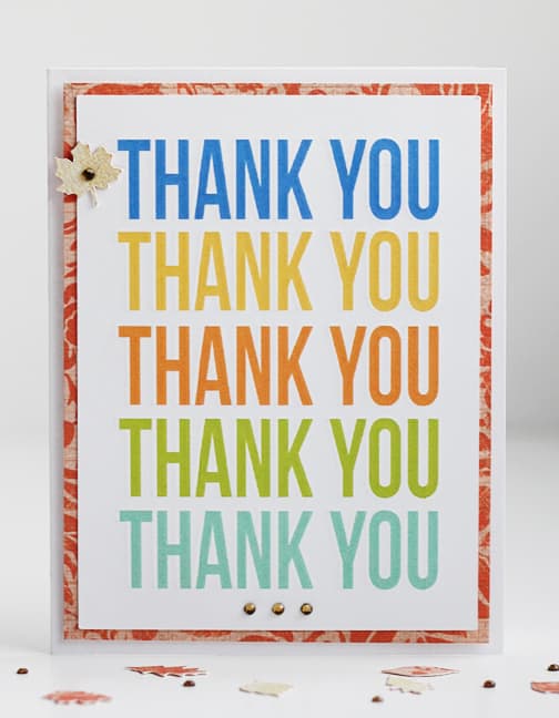 Print and Emboss Thank You Card by Kelly Wayment for Silhouette