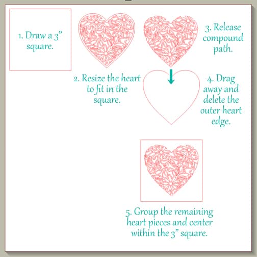 stenciled valentines