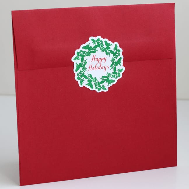 Stamped Holiday Envelope Stickers