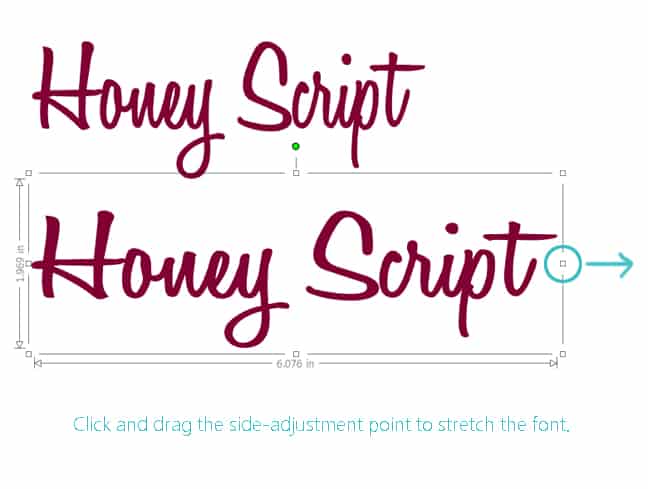 Script Fonts - Adjust in Silhouette Studio