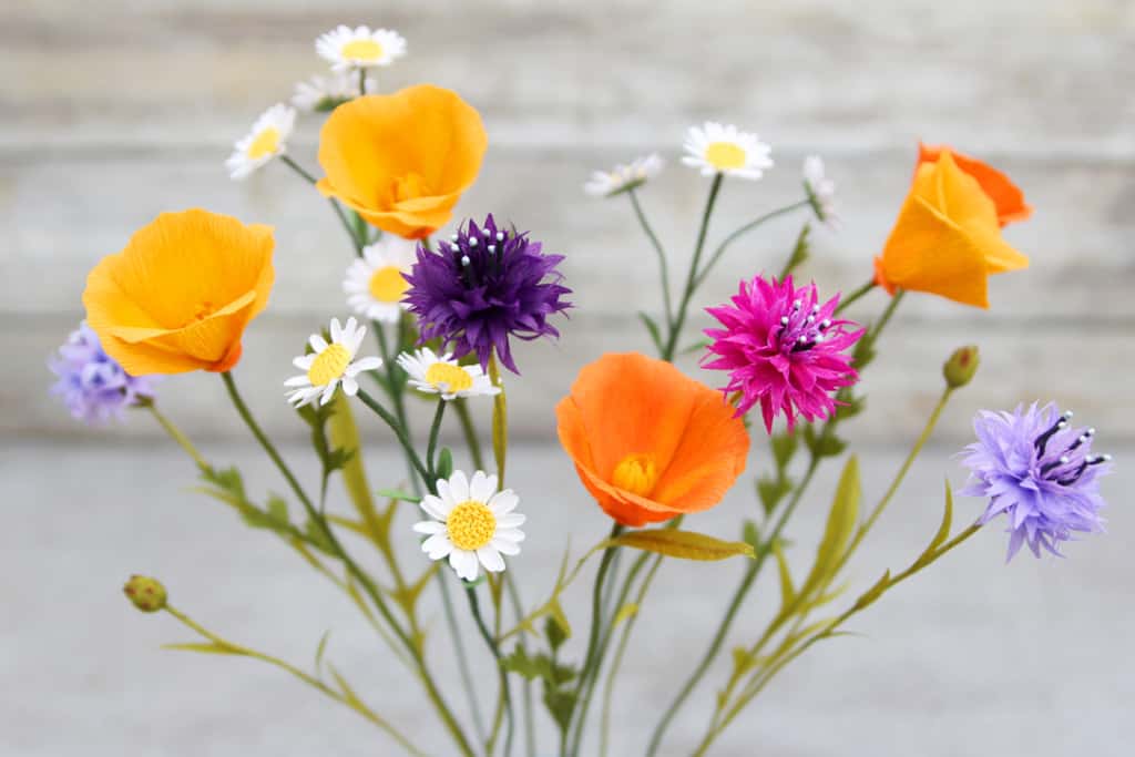 Handmade paper wildflowers - Finding Time To Create